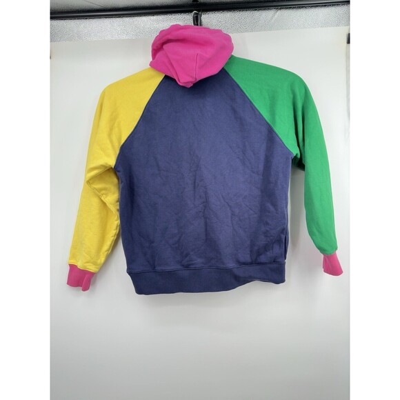 Teddy Fresh X Looney Tunes retro Embroidered Color Block Hoodie Sweatshirt XS - Picture 2 of 11